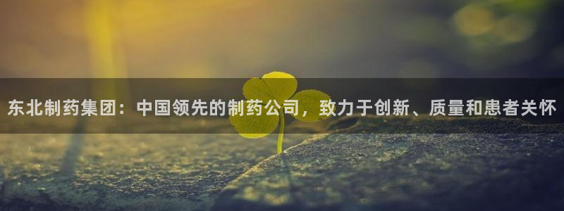 j9九游会老哥俱乐部交流区：东北制药集团：中国领先的制药公司，致力于创新、质量和患者关怀
