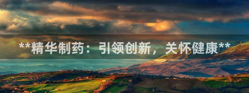 九游会老哥：**精华制药：引领创新，关怀健康**