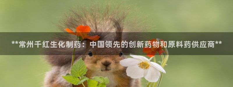 九游会老哥必备的交流社区：**常州千红生化制药：中国领先的创新药物和原料药供应商**