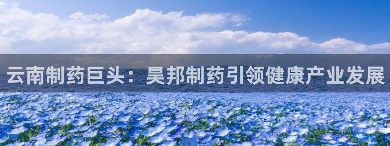 usdt九游会老哥俱乐部：云南制药巨头：昊邦制药引领健康产业发展