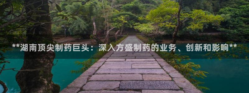 九游老哥俱乐部官网登录：**湖南顶尖制药巨头：深入方盛制药的业务、创新和影响**