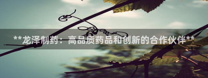 ag九游会老哥俱乐部：**龙泽制药：高品质药品和创新的合作伙伴**
