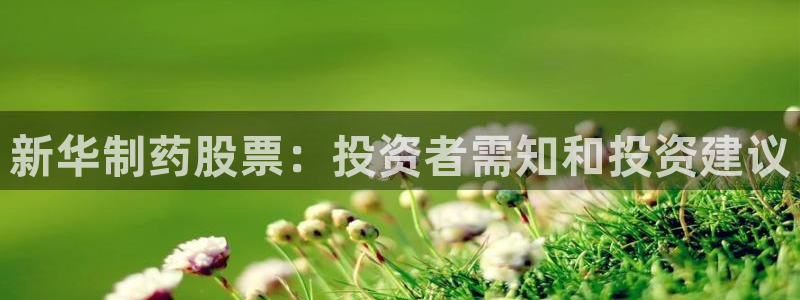 九游会老哥必备的交流社区：新华制药股票：投资者需知和投资建议