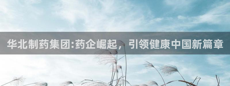 老哥吧九游会：华北制药集团:药企崛起，引领健康中国新篇章