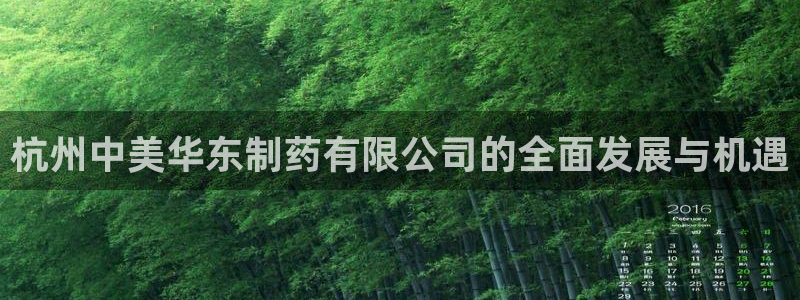 九游会老哥必备的交流社区：杭州中美华东制药有限公司的全面发展与机遇